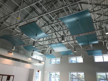 Acoustical Baffle Drop Ceiling, Acoustical Ceilings, Virginia, Commercial Ceiling Installer
