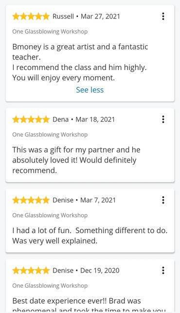 Reviews about Group Glass blowing class on long island
