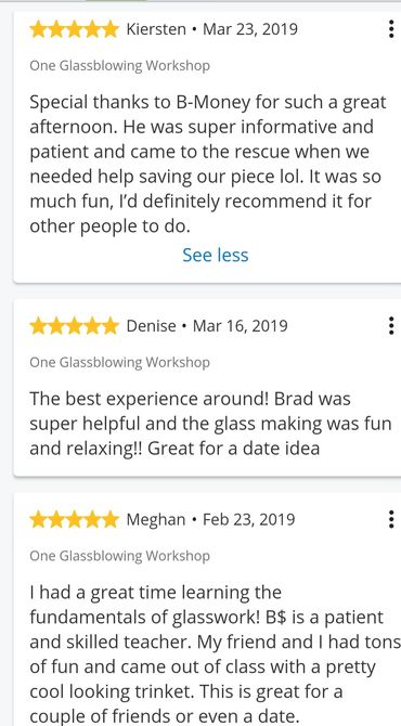 Reviews about Group Glass blowing class on long island