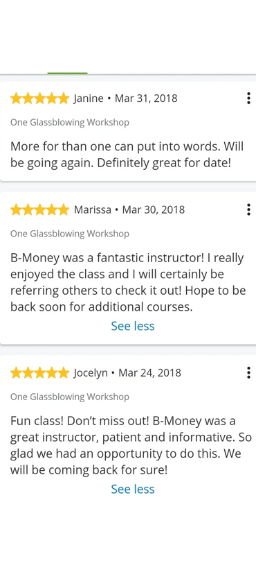 Reviews about Group Glass blowing class on long island