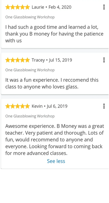Reviews about Group Glass blowing class on long island