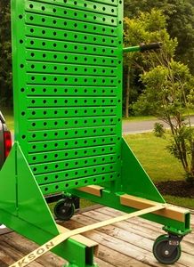 Custom cart for holding winding shafts