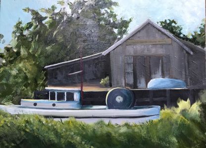 Painting of Finn Slough by Therese