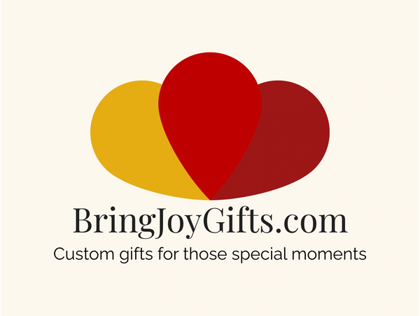 Bringjoygifts logo with two hearts