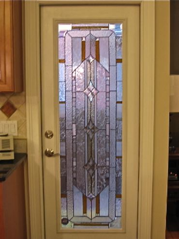 stained glass geometric door