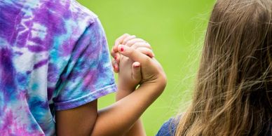 Children holding hands