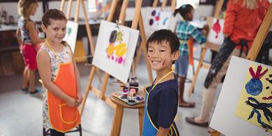 Children painting