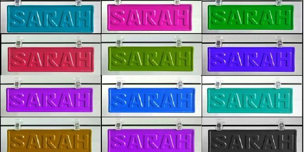 Colorful plate embossing Singapore by plateink