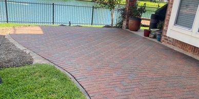 Cleaned and Sealed Concrete Pavers