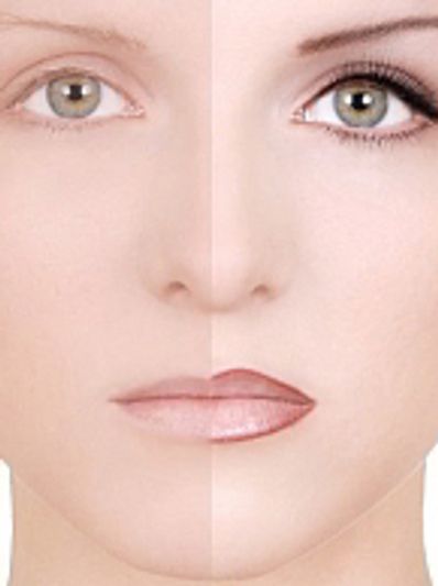 Permanent makeup before and after