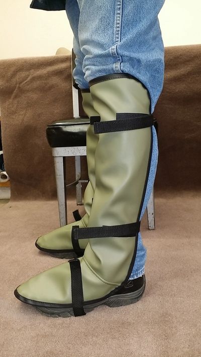 Leg protection for weed eating 