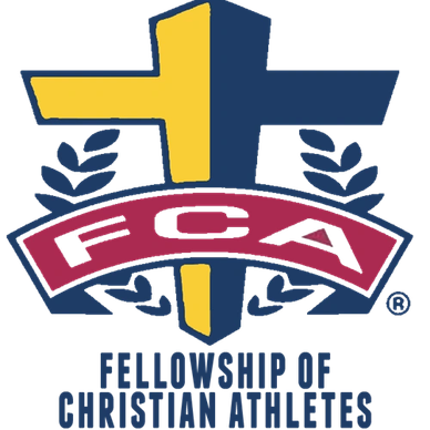 Logo of Fellowship of Christian Athletes with a cross and laurel leaves.