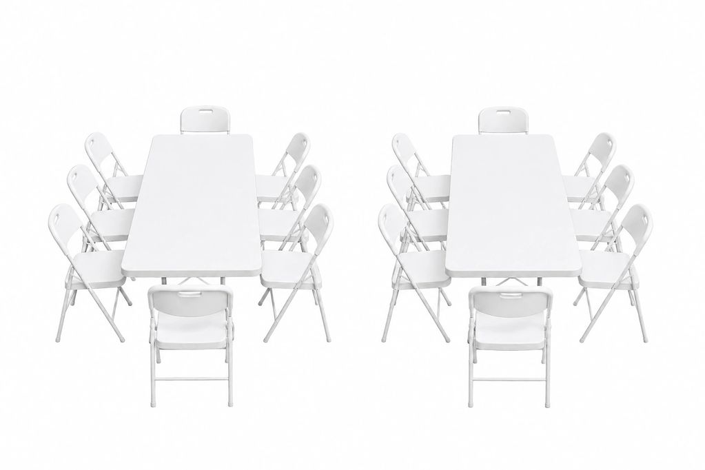 Package #2 @ $39.99
Includes:
2 x Rectangular Table
16x Chairs
-------------------------------------