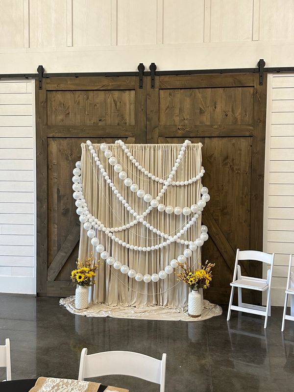 Pearl Display. Elegant event for wedding shower, birthday, or any fancy affair.
