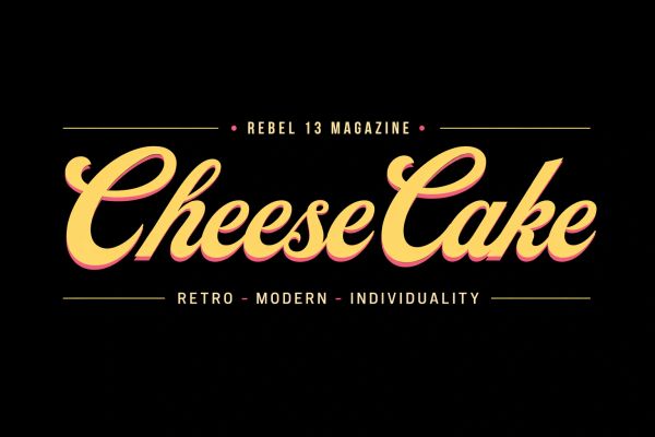 CheeseCake logo for Rebel 13 Magazine with retro-modern style.