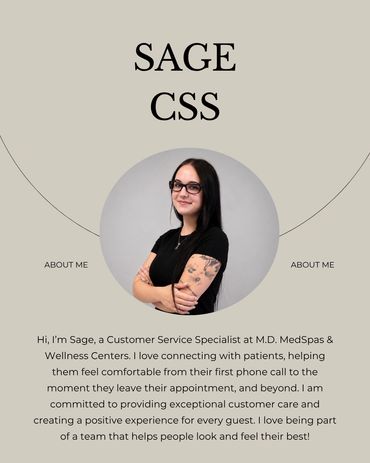 Sage, Customer Service Specialist taking clients calls to answer all their questions and make appointments for the providers