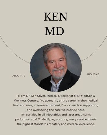 Professional photo of Dr. Ken Stiver, Medical Director at M.D. MedSpa & Wellness Centers.