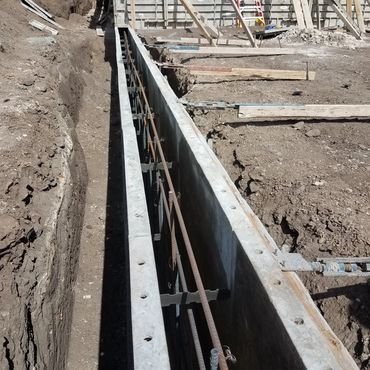 Forms and Rebar set in-place
