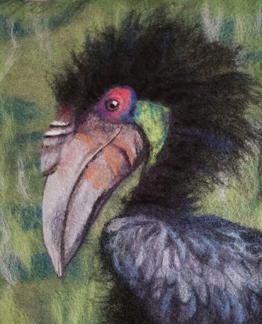 Hornbill by Helen Russell. Based on a photo by Toonman.