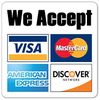 Visa Mastercard AMEX Discover Accepted