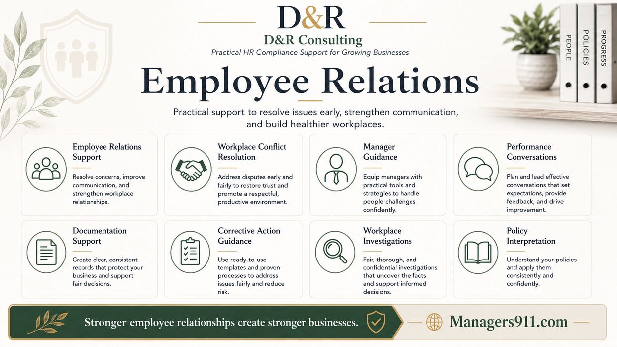 D&R Consulting offers practical HR support to improve employee relations and workplace communication.