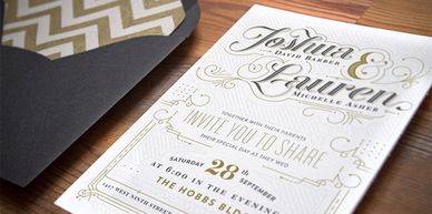 Bespoke Wedding Invitation printing in Morden, Merton, Sutton, Raynes Park, Tooting, Wimbledon