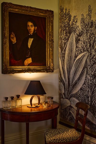 Gentleman with a cigar painting in the Yellow Drawing Room at Highclere Farm Yass