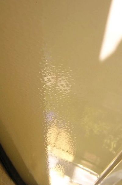 Osmosis caused by carpet bunks.