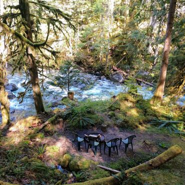 firepit above the Index Creek