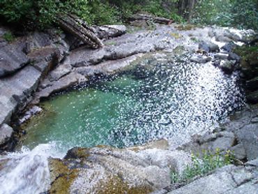 swim hole on Harmony Lodge property