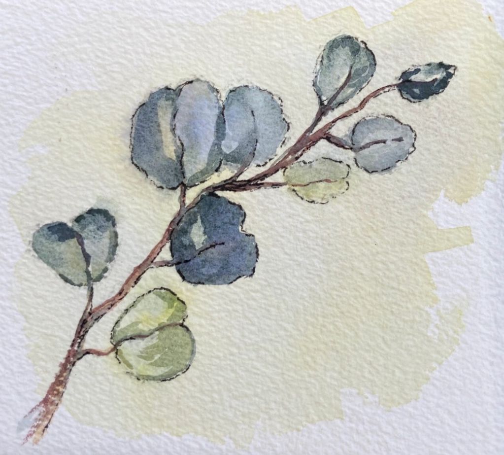 Watercolour sketch for colour study