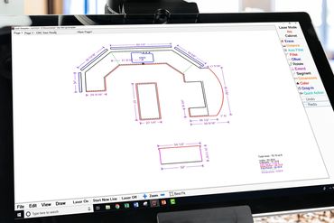 We use laser templating for precise, accurate measurements from every angle.