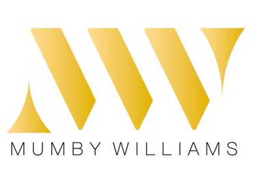 Stylized golden "MW" logo with "Mumby Williams" text below.