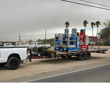 Another multiple scissor lift load
