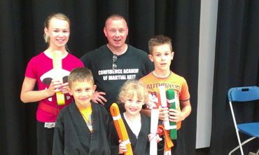 Proud Martial Arts moment at Confidence Academy Martial arts School Coalville