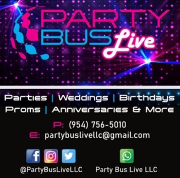 Luxury party bus rental. Call 954- 756- 5010 to book party bus live today.