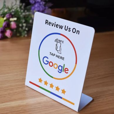 Shop for Review us on Google NFC Stand / Display
With the contactless Google reviews NFC stands 