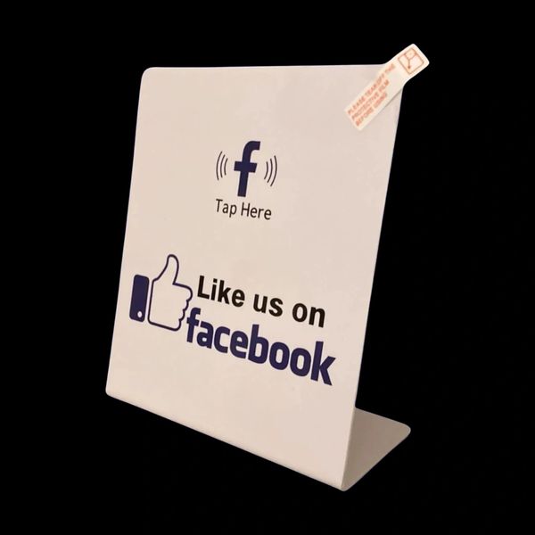 Facebook NFC Stands COMES PREPROGRAMED WITH YOUR FACEBOOK PROFILE SO IT IS READY TO USE out the box