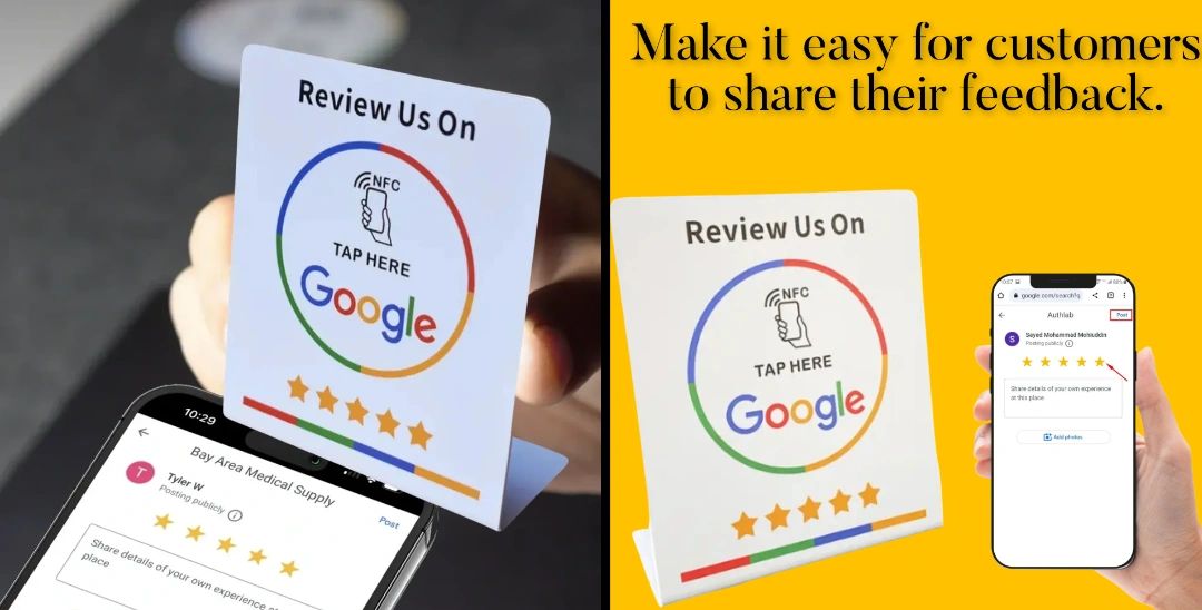 Google reviews nfc stands are Durable and reliable. Built to last with high-quality materials.