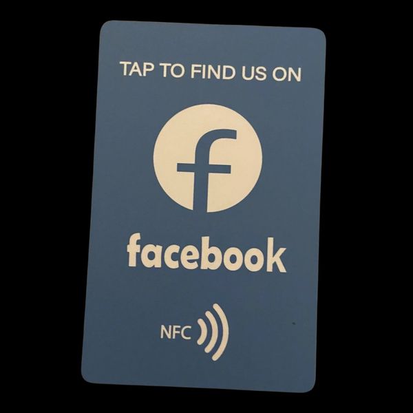 Facebook Social Media NFC Cards Social Media link Easily Gain audience. Tap to share facebook