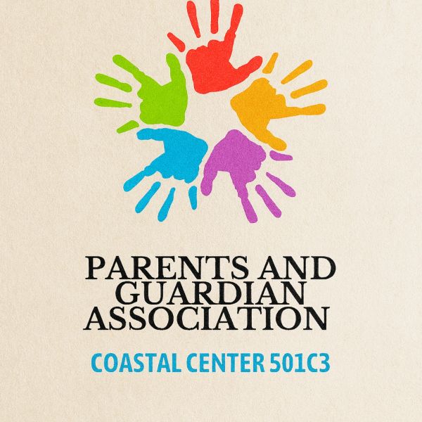Colorful handprints above 'Parents and Guardian Association' text.