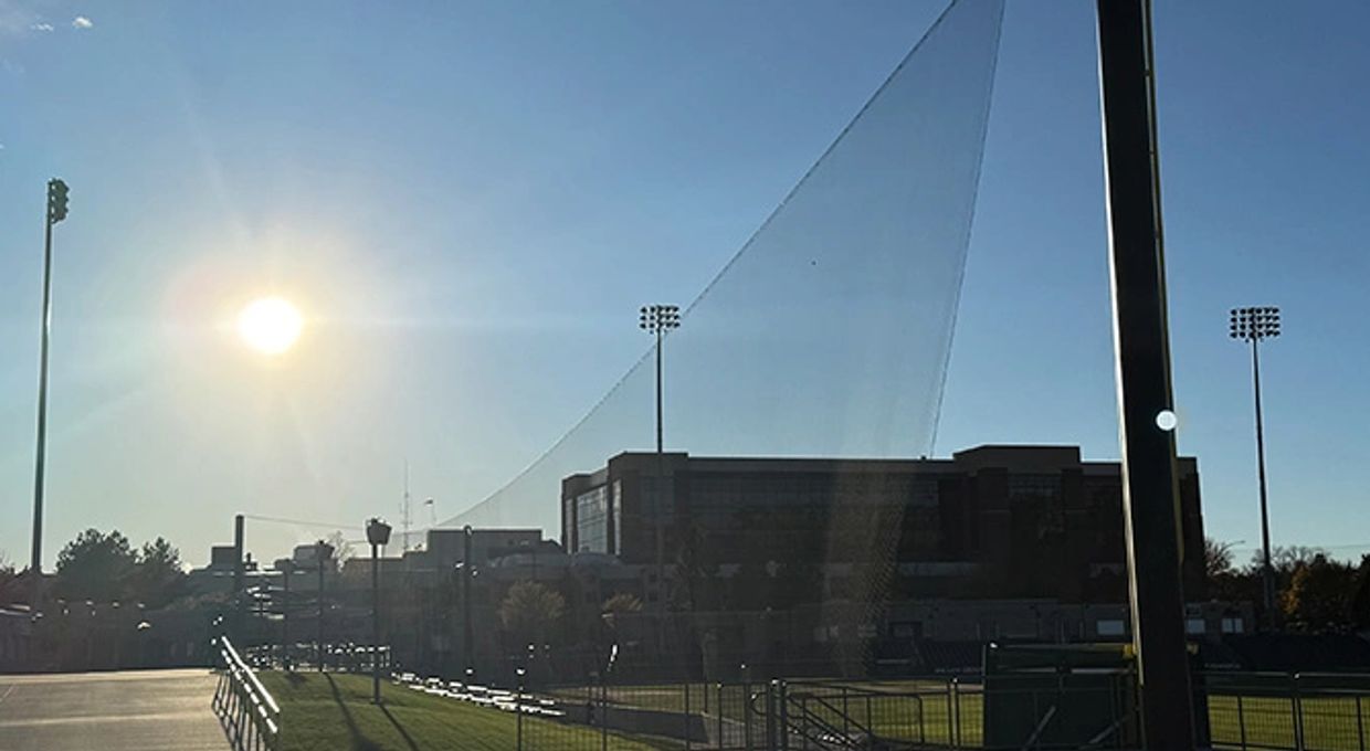 New netting along the Dehler Park baselines!