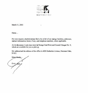 Michael Jackson Lettera