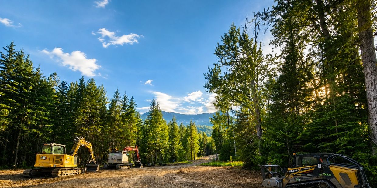 Forestry mulching and vegetation management project in the East Kootenays