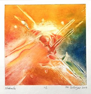 Monoprint - Nebula