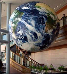 Giant photorealistic Earth globe.