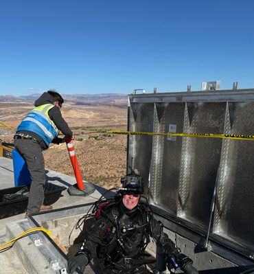 Diving services in water tanks