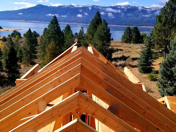 Framing a cabin in Cascade Idaho