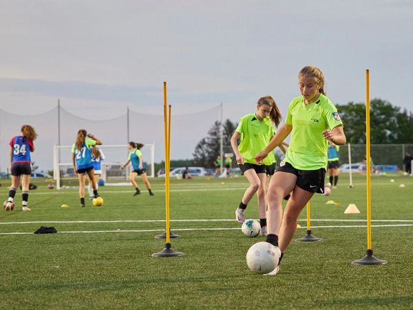 Players are challenged while having fun at training!