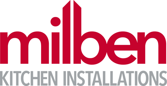 Milben kitchen installations logo, my branding colours. Kitchen fitter